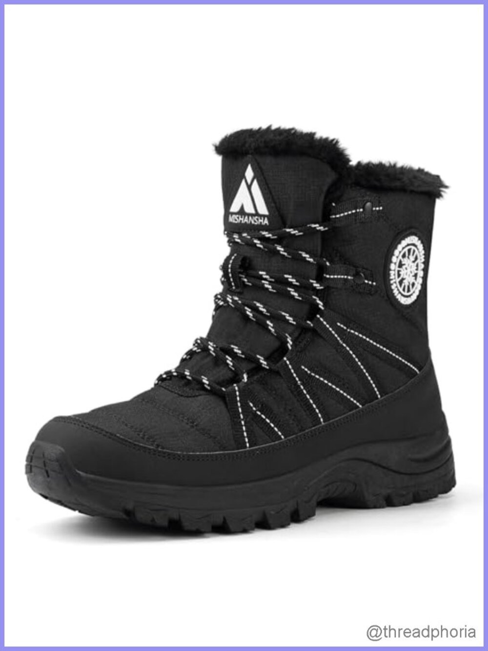 Women's Snow Boots Fur Lined Water-Resistant Ankle Winter Hiking Boot